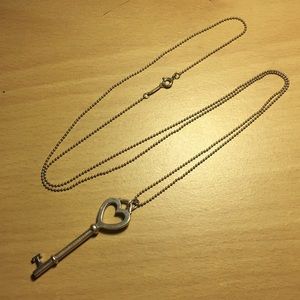 Tiffany & Co. Key Pendant and Beaded Chain